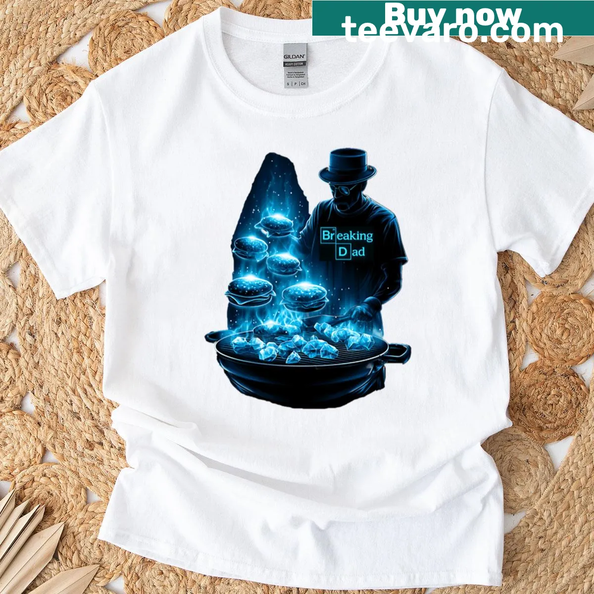 Funny text graphic T-shirt for dads — on a men's t-shirt