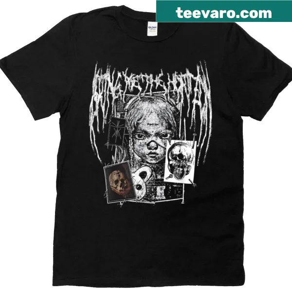 T-shirt featuring a collage design inspired by Bring Me The Horizon