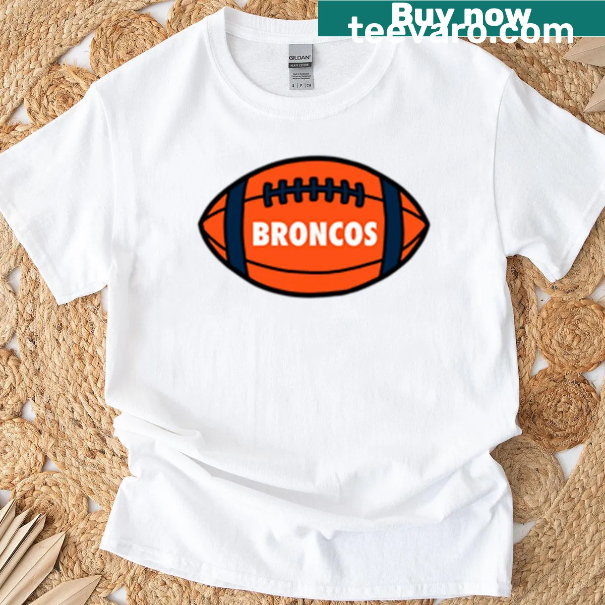 Illustration celebrating Broncos football on a T-shirt — on a men's t-shirt