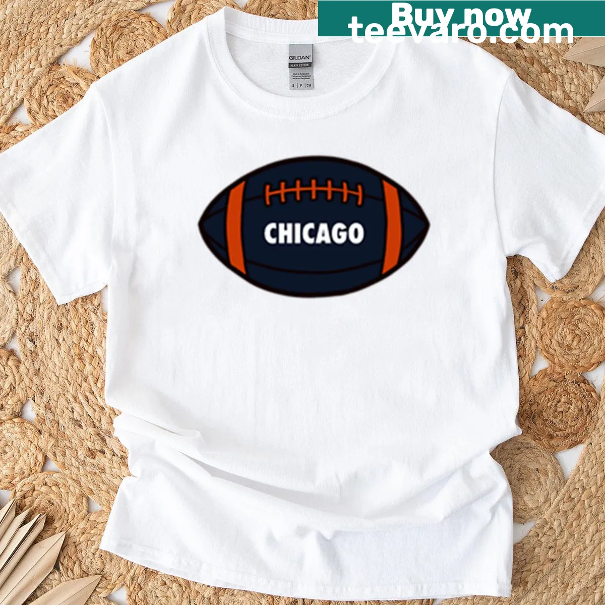 Chicago football-themed T-shirt celebrating team pride — on a men's t-shirt