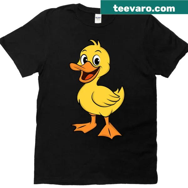 Oversized T-shirt with a funny cartoon duck illustration