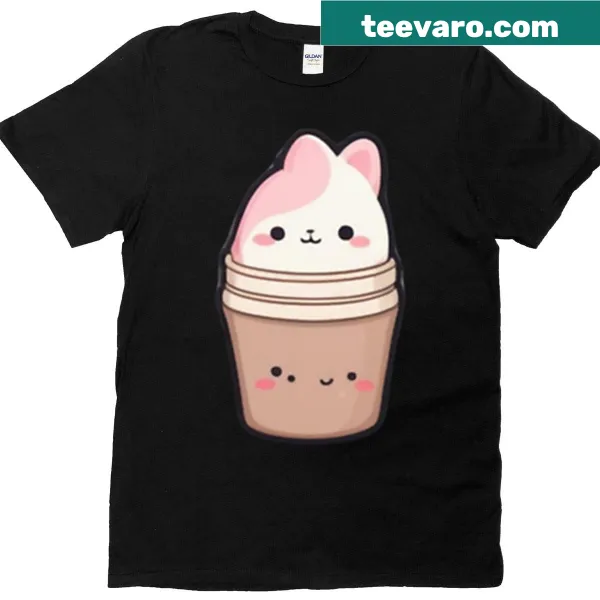 T-shirt with cute coffee sticker design