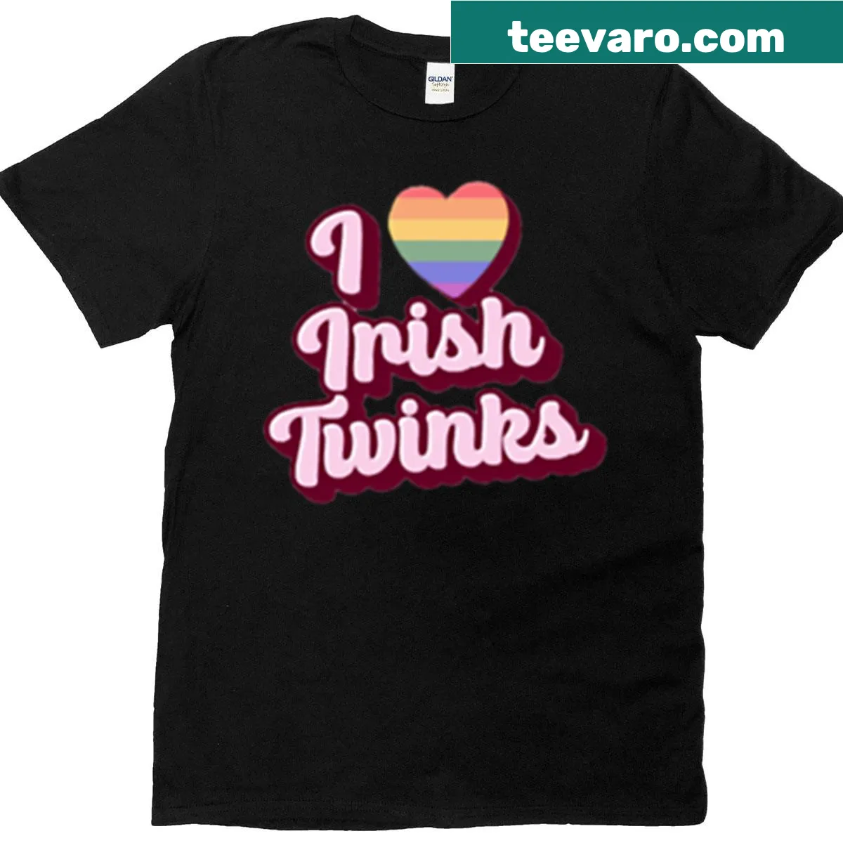 Word art t-shirt celebrating LGBTQ+ pride and solidarity — on a men's t-shirt
