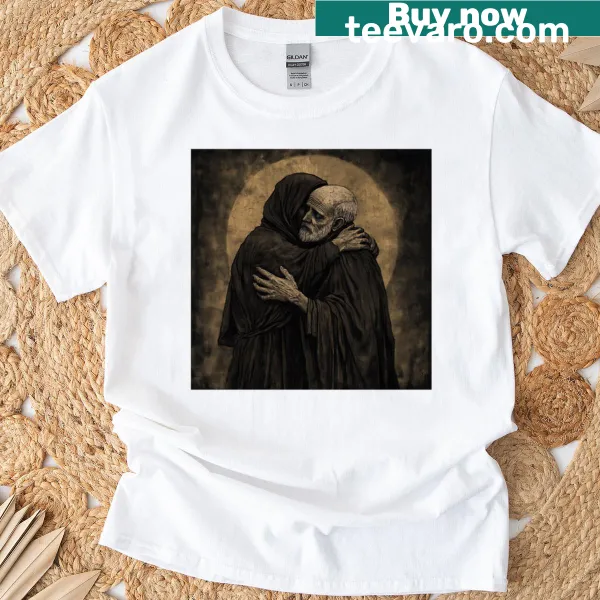 Illustrative T-shirt focusing on themes of death and grief