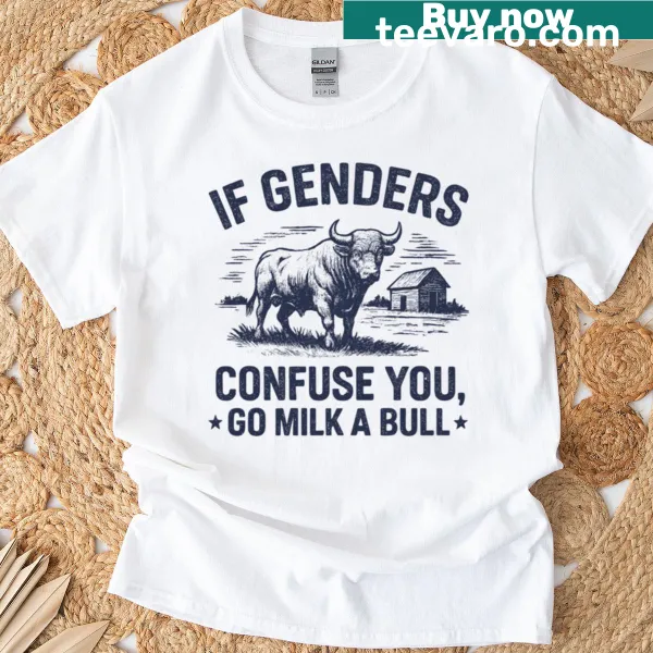 Vintage T-shirt with edgy quote about genders and a bull