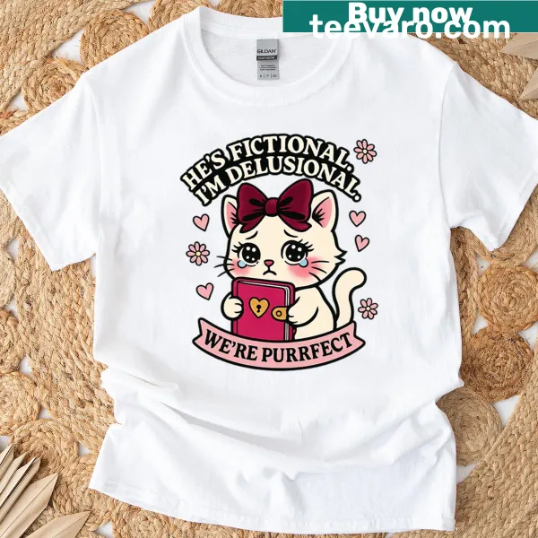Funny cat-themed t-shirt with a cat and diary design