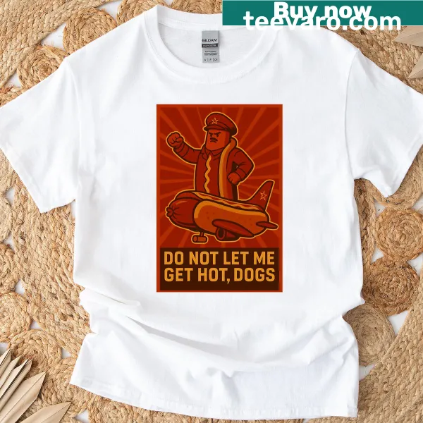 T-shirt featuring a playful hot dog graphic