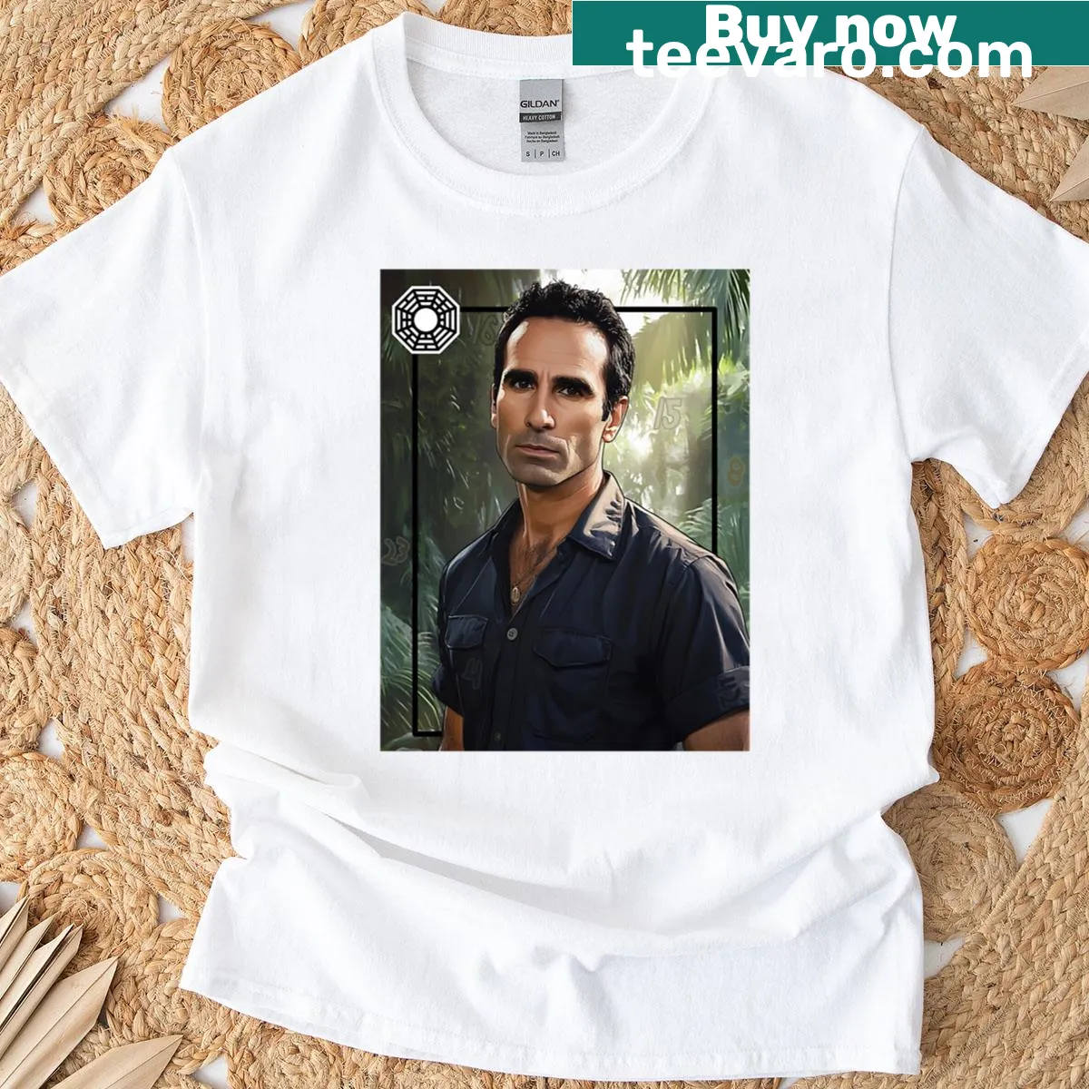 Oversized t-shirt with an illustration of the Immortal Disciple theme — on a men's t-shirt