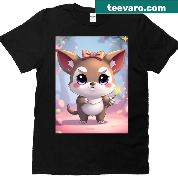 Oversized T-shirt with playful Labubu design