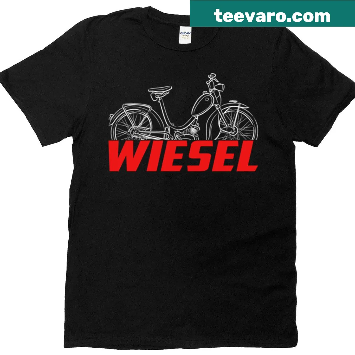 Maico Wiesel motorcycle graphic on a biker t-shirt. — on a men's t-shirt