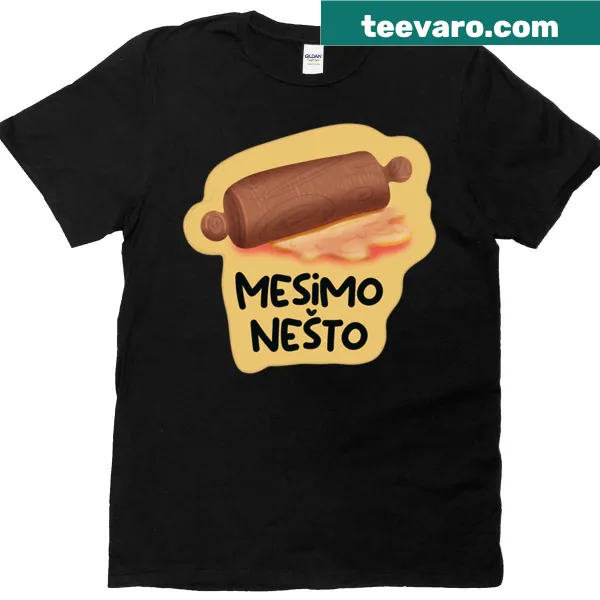 T-shirt featuring playful sticker-style design by Mesimo Neto