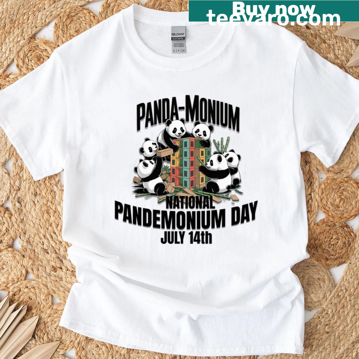 T-shirt featuring a typographic design of various national celebration days. — on a men's t-shirt