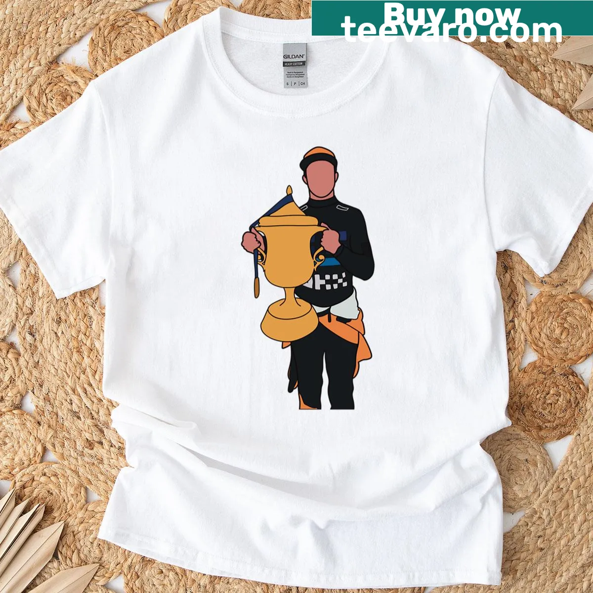 Oscar Bahrain Grand Prix 2025 Win T-shirt design — on a men's t-shirt