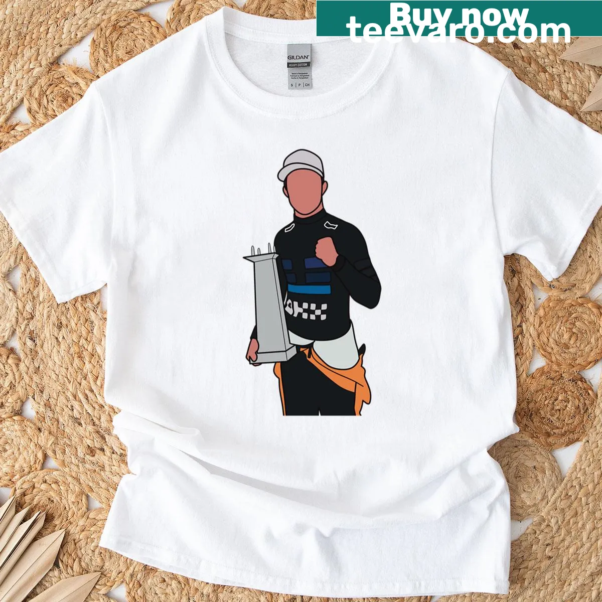 Oversized t-shirt celebrating Oscar's Miami Grand Prix 2025 win — on a men's t-shirt
