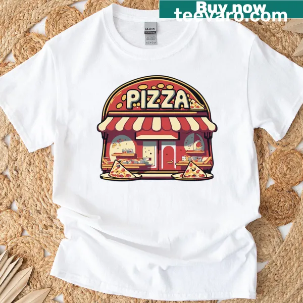 Pizza Parlor themed t-shirt celebrating pizza culture