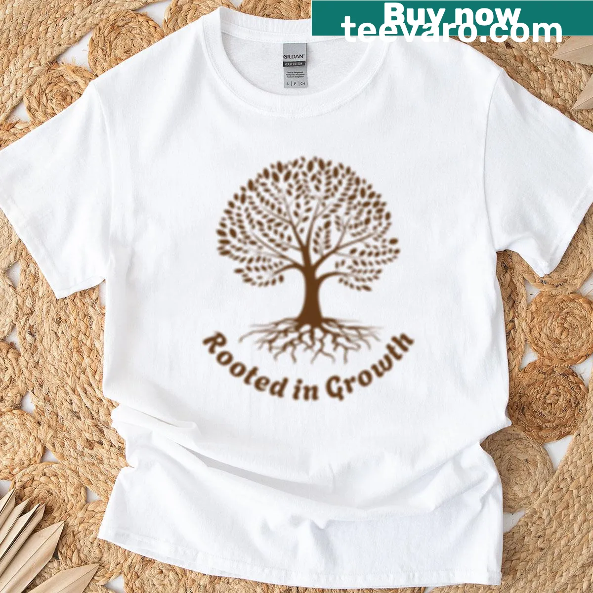 Tree of Life design T-shirt with growth theme — on a men's t-shirt