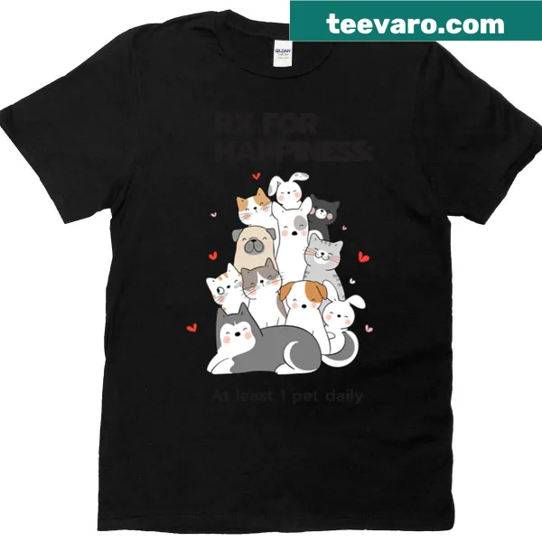 Playful oversized t-shirt with Rx for happiness design