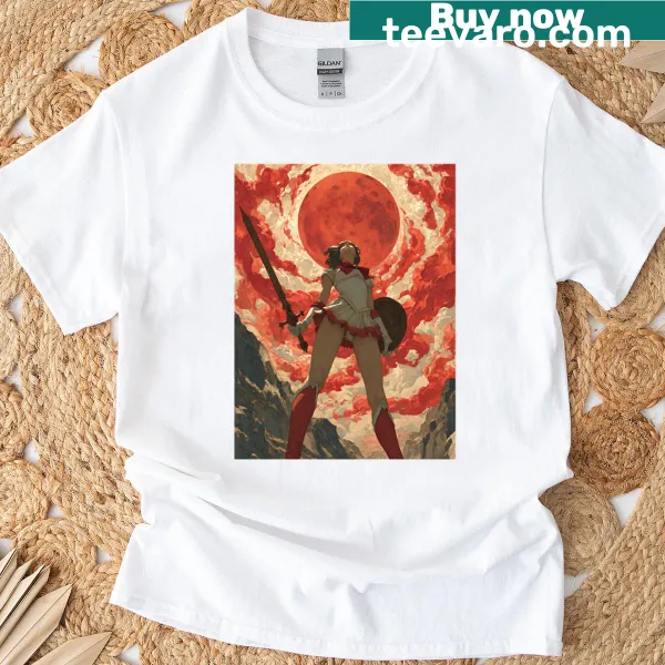 Sailor Mars T-shirt featuring a graphic of her ascent