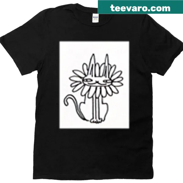 Cute graphic of Sunny the Cat on T-shirt
