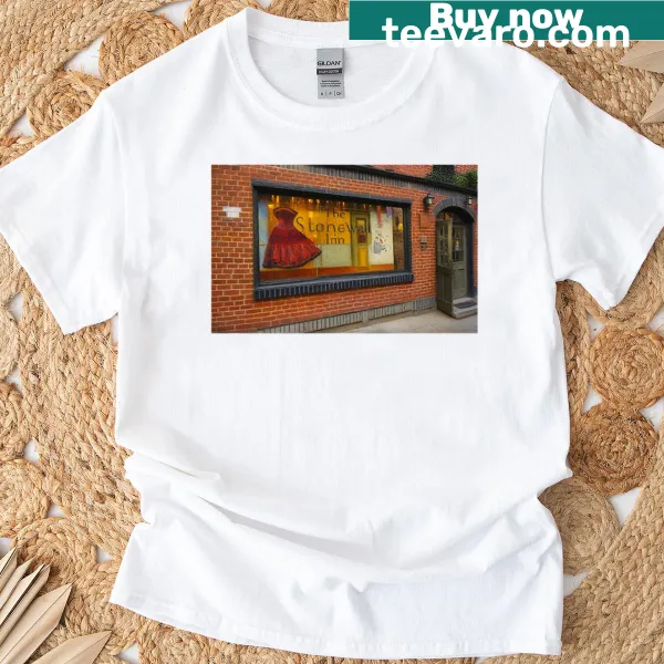 T-shirt featuring 'The Stonewall Inn' design, honoring LGBTQ+ history.