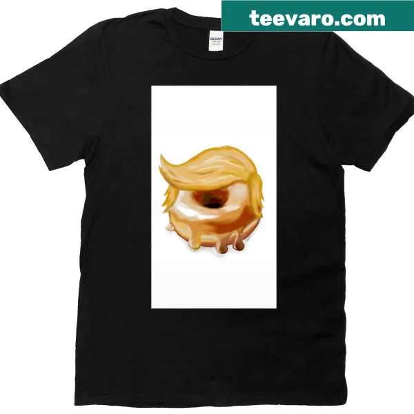 Humorous donut with a political twist on a t-shirt