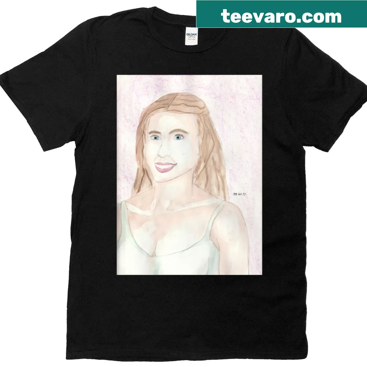 Minimalist line-art T-shirt featuring water and wax design — on a men's t-shirt
