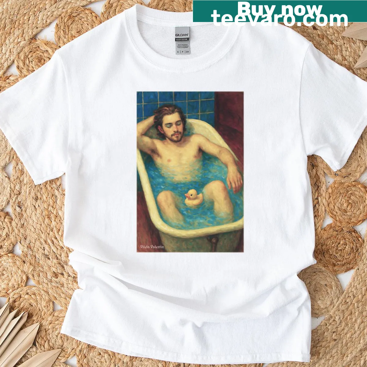 Minimalist Work 437 graphic T-shirt — on a men's t-shirt