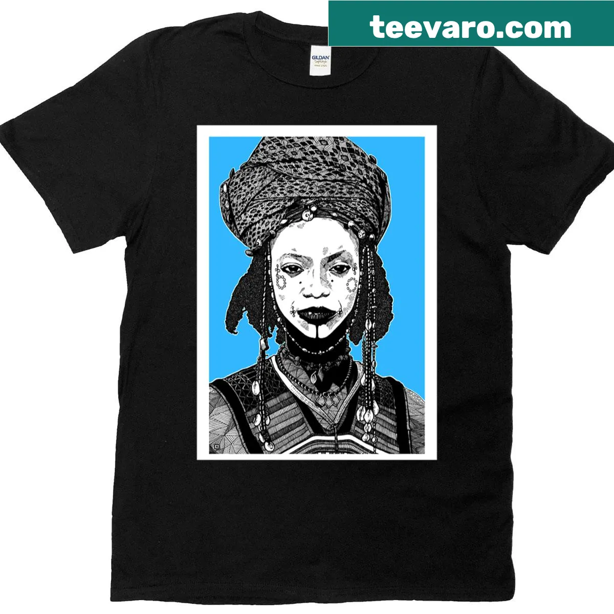 Celebratory Young African design on a t-shirt — on a men's t-shirt