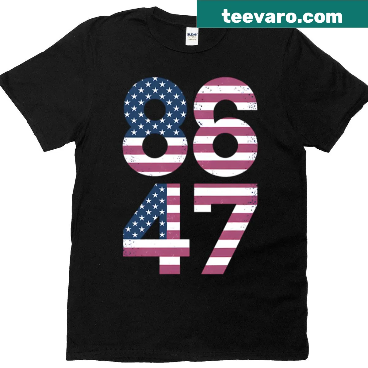 Vintage-style American flag t-shirt with 'Resist' text — on a men's t-shirt