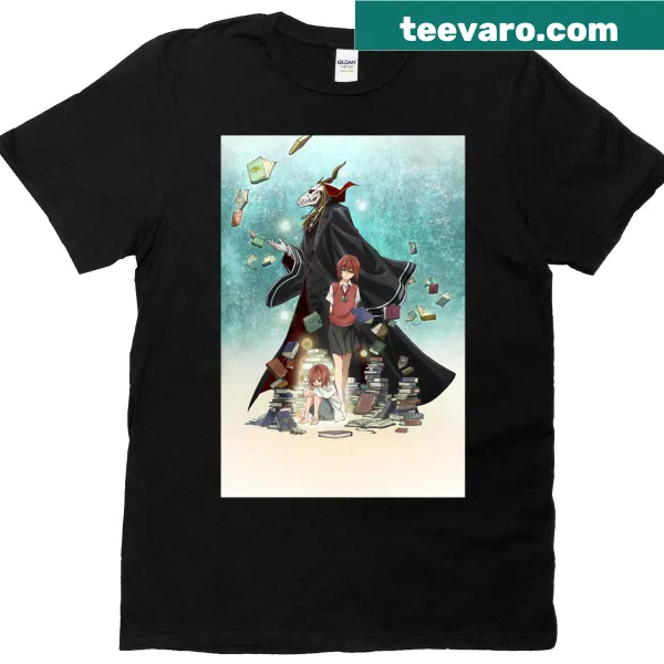 Illustrative design inspired by Ancient Magus Bride on a fantasy-themed T-shirt.