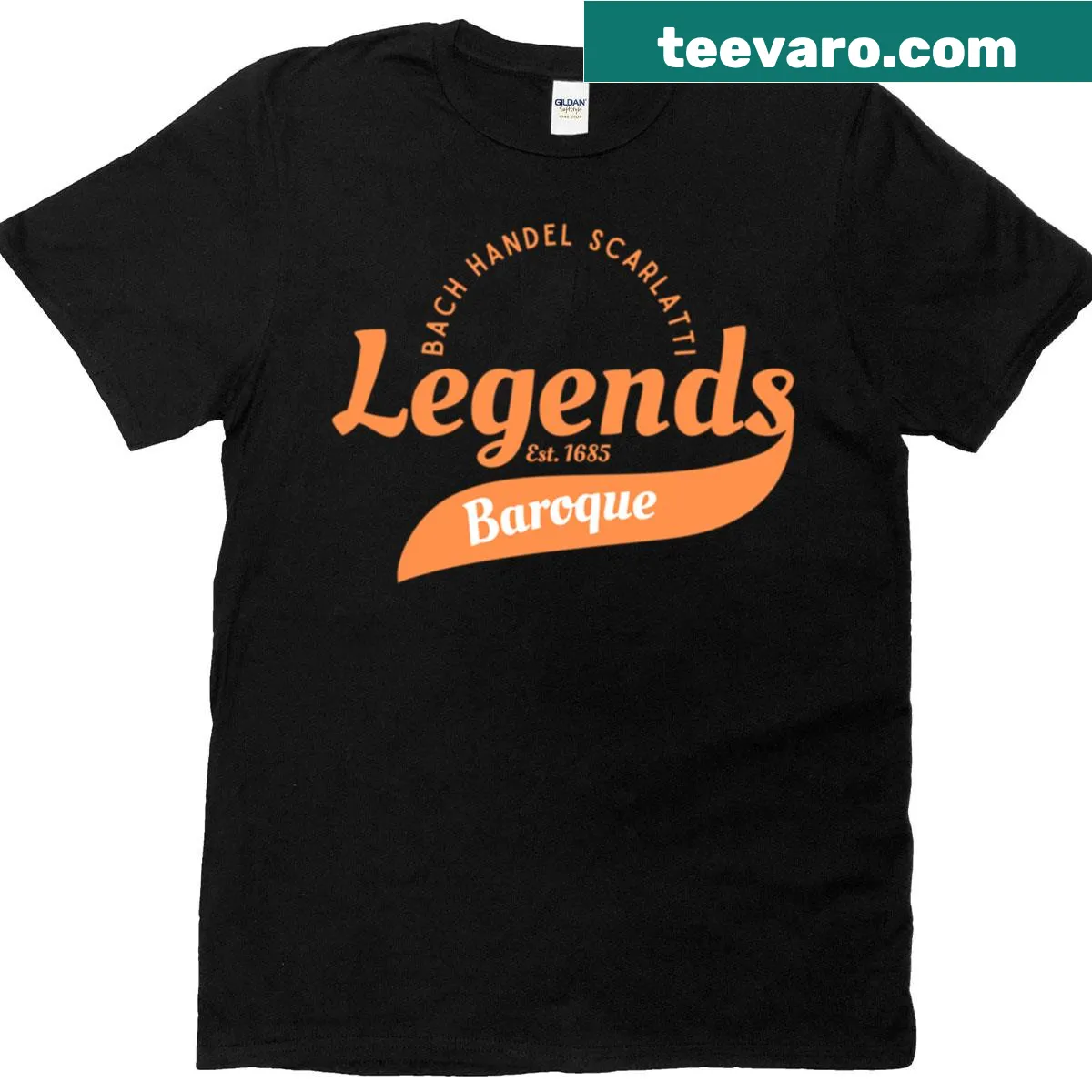 Minimalist design featuring elegant baroque-inspired text — on a men's t-shirt
