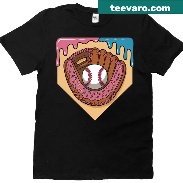 Fun graphic of a baseball and ice cream cone design