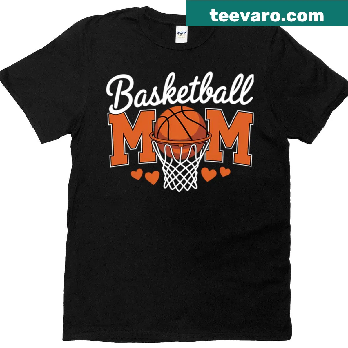 T-shirt for basketball moms with warm graphic design — on a men's t-shirt