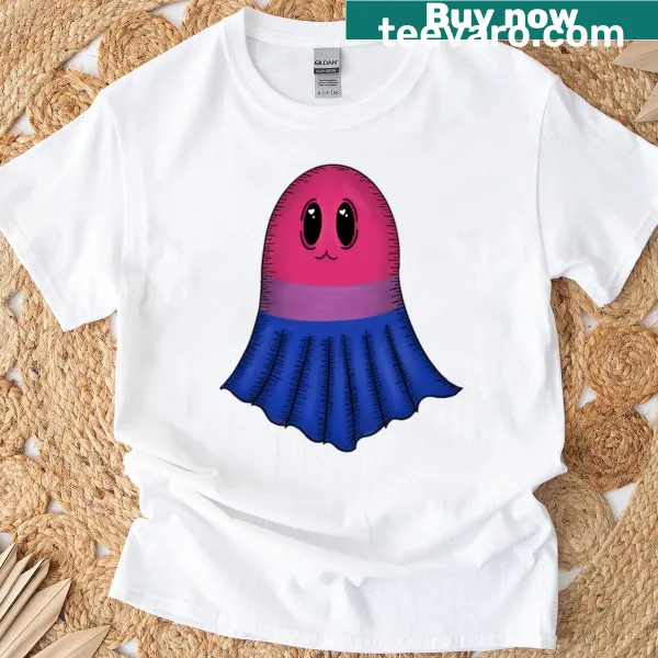 Bi Pride Ghost design with a playful typography