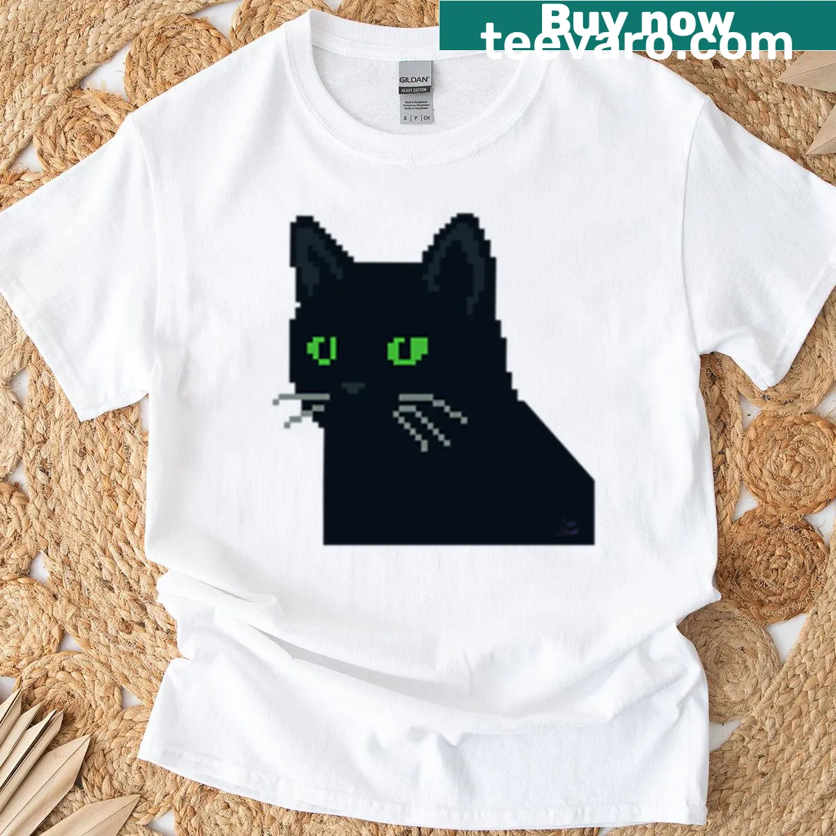 Tropical landscape illustration on a T-shirt — on a men's t-shirt