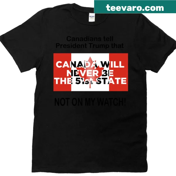 T-shirt with text asserting Canada's independence and pride