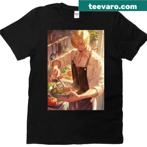 Playful pirate chef graphic on an oversized t-shirt for cooking enthusiasts.