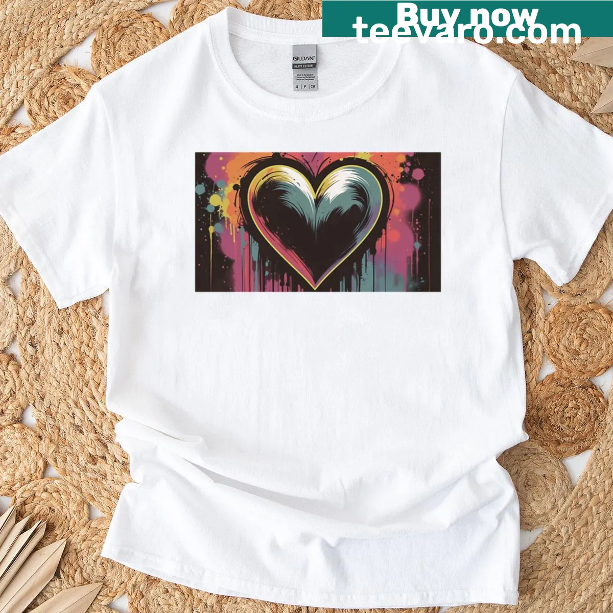 Minimalist design featuring abstract text 'Everywhere Within Me'. — on a men's t-shirt