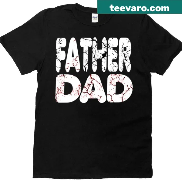 Typography t-shirt with the word 'Dad' in bold letters
