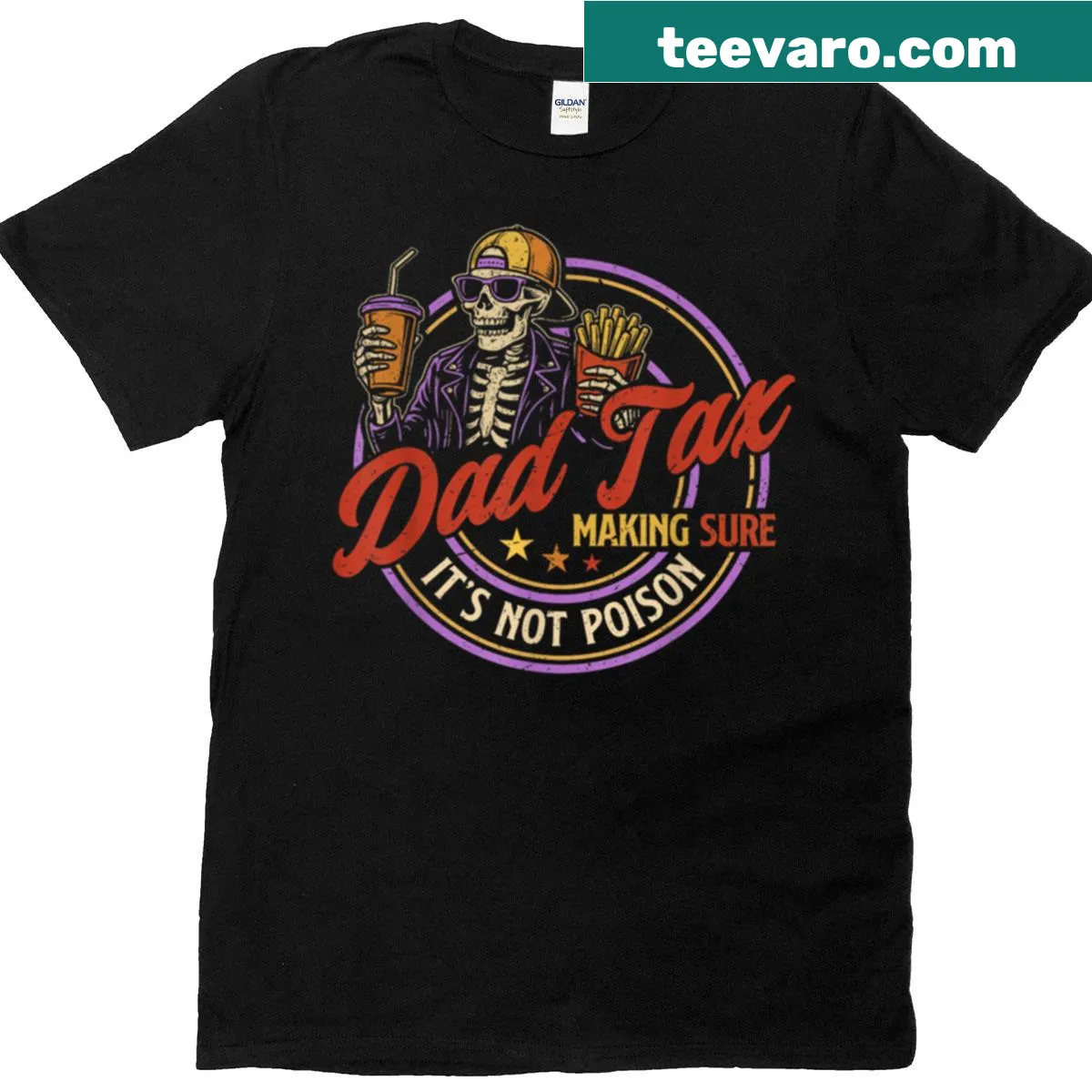 Humorous Dad t-shirt with playful cooking phrase — on a men's t-shirt