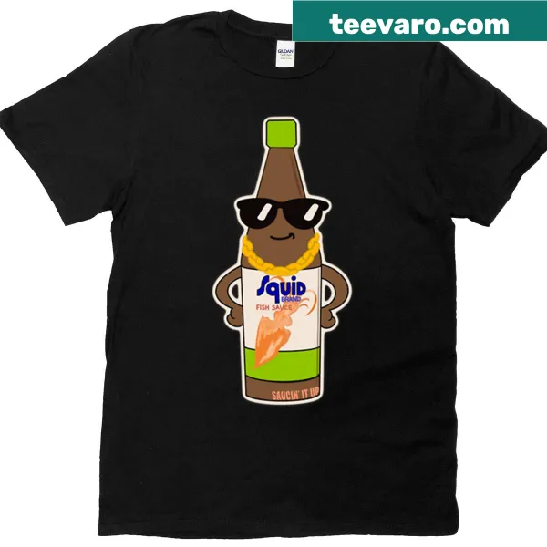 Funny t-shirt featuring a humorous fish sauce design