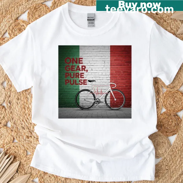 Minimalist typography design for urban cycling on T-shirt