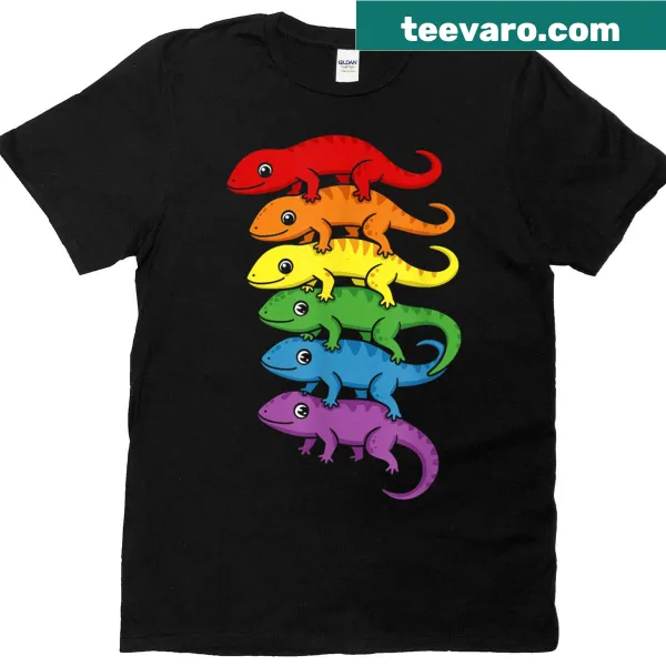 Cartoon lizard with rainbow design for LGBT pride