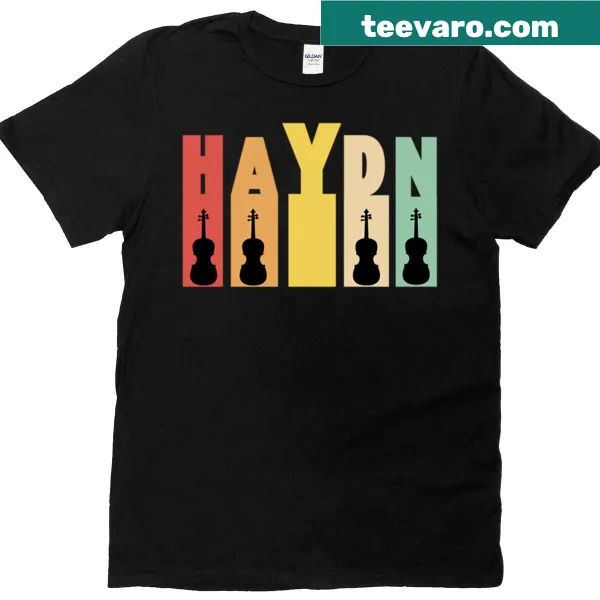 Oversized tee featuring typography tribute to composer Haydn