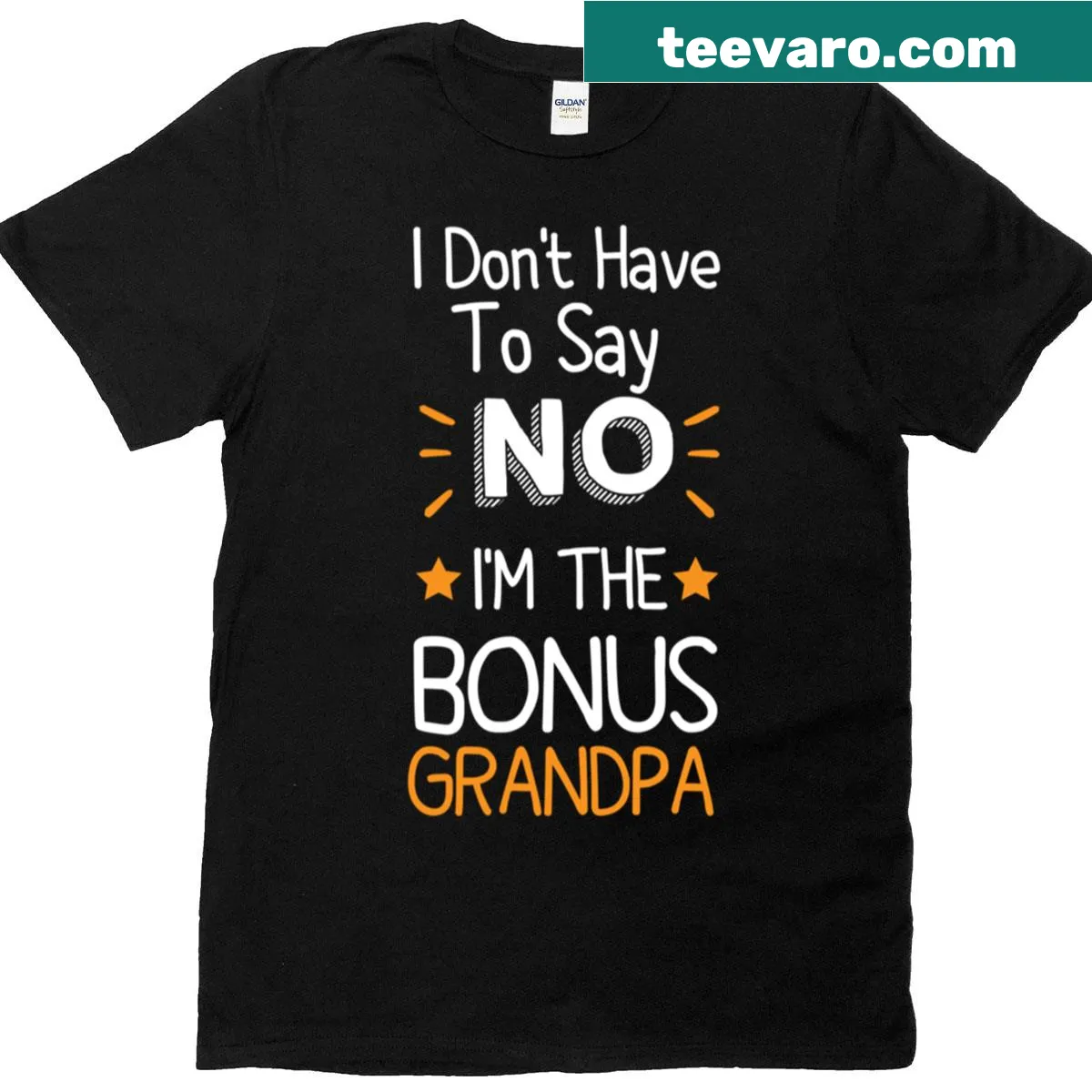 Funny tee with the text 'I'm The Bonus Grandpa' — on a men's t-shirt