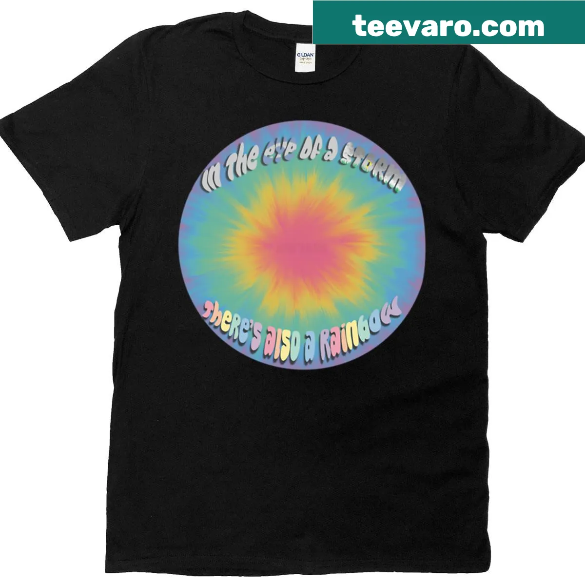 Inspirational T-shirt with mental health quote 'In The Eye Of The Storm' — on a men's t-shirt