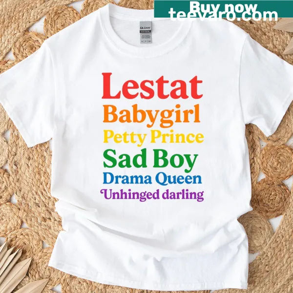 Oversized T-shirt with Lestat and rainbow pride graphic