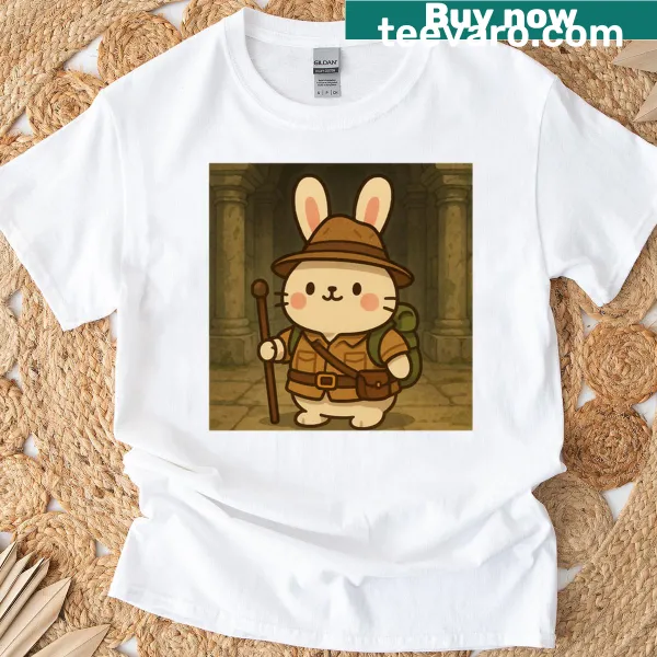 Illustrated T-shirt featuring Jack the adventurous rabbit