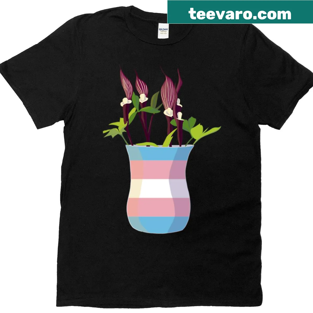 Illustration of a Japanese Cobra Lily on a t-shirt — on a men's t-shirt