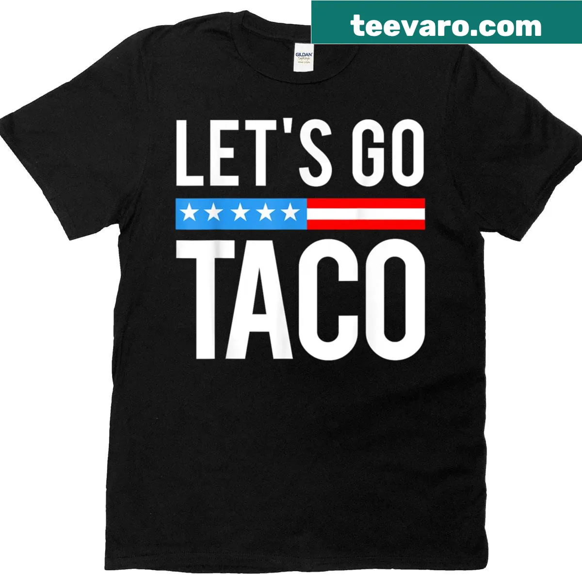 Funny shirt with cartoon saying 'Always Chickens Out' about tacos — on a men's t-shirt